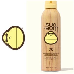 SUN BUM - NWT - Sunscreen Spray SPF 70 Original. Water resistant (80) Minutes.